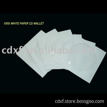 white paper CD sleeve
